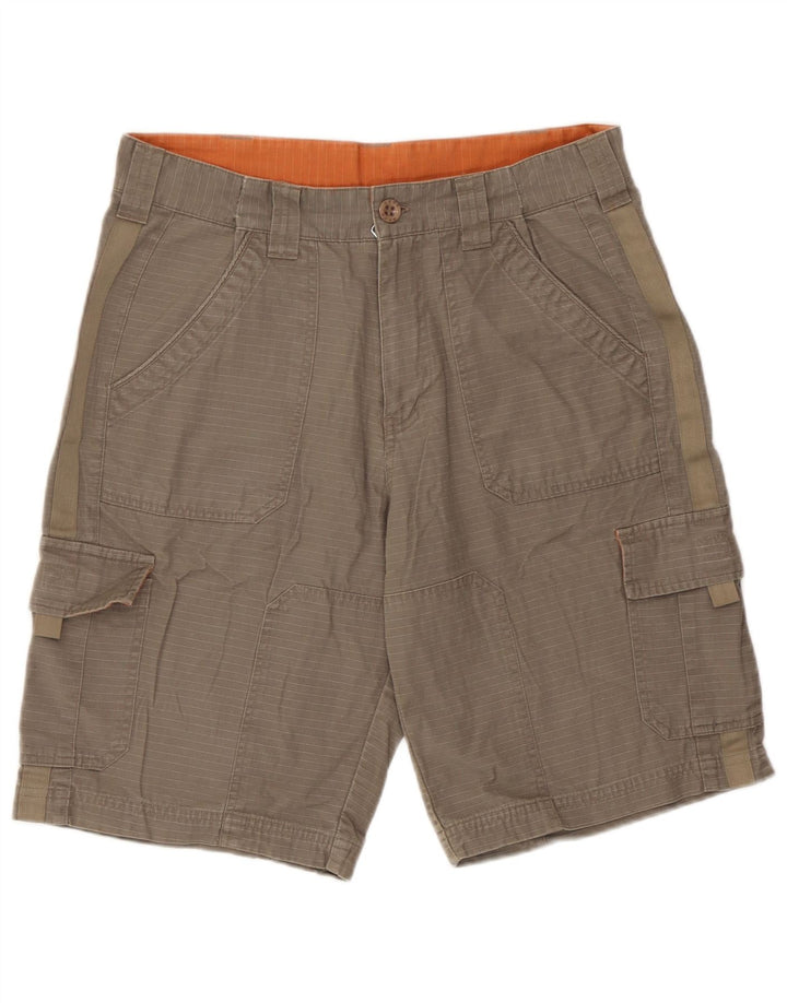 Vintage Herre Cargo Shorts IT 48 Medium W30 Grå nålestribe