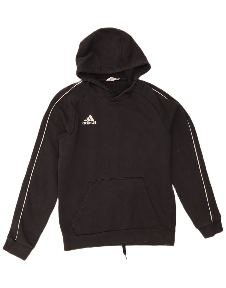 ADIDAS Mens Hoodie Jumper Small Black Cotton