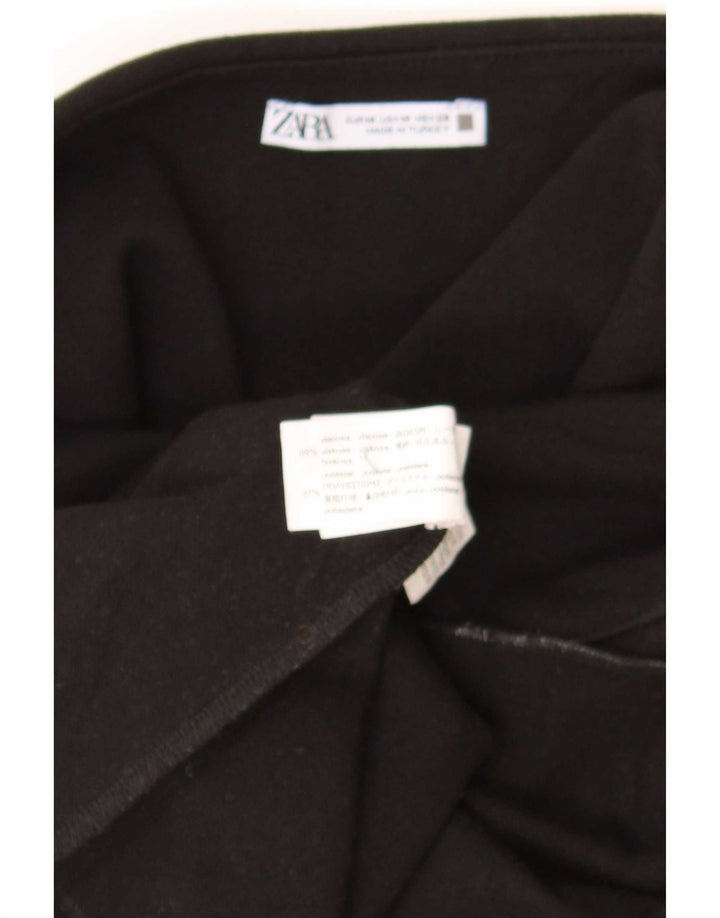 Zara Womens Strapless Dress UK 12 Medium Black Viscose