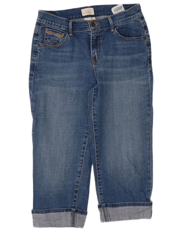 LEVI'S Dame 515 Capri Jeans US 4 Small W28 L20 Blå Bomuld