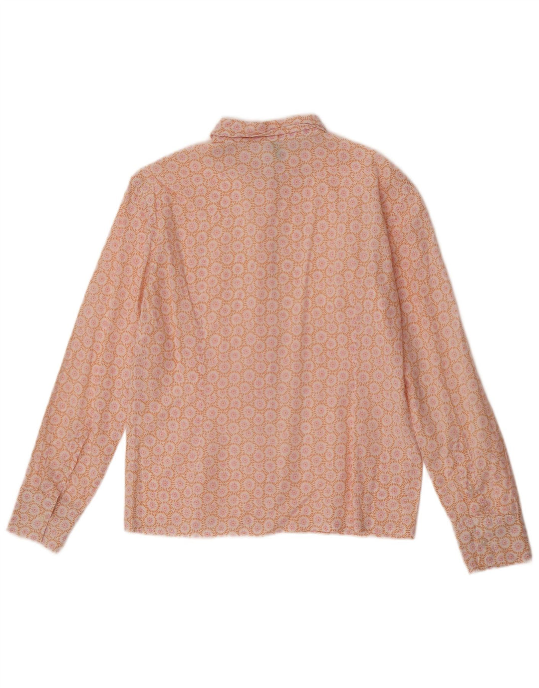 Benetton Dameskjorte UK 12 Medium Orange Floral