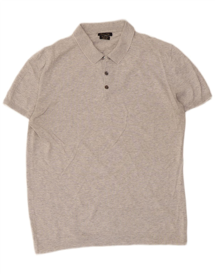 Massimo Dutti Polo skjorte til mænd Medium Grey Flecked