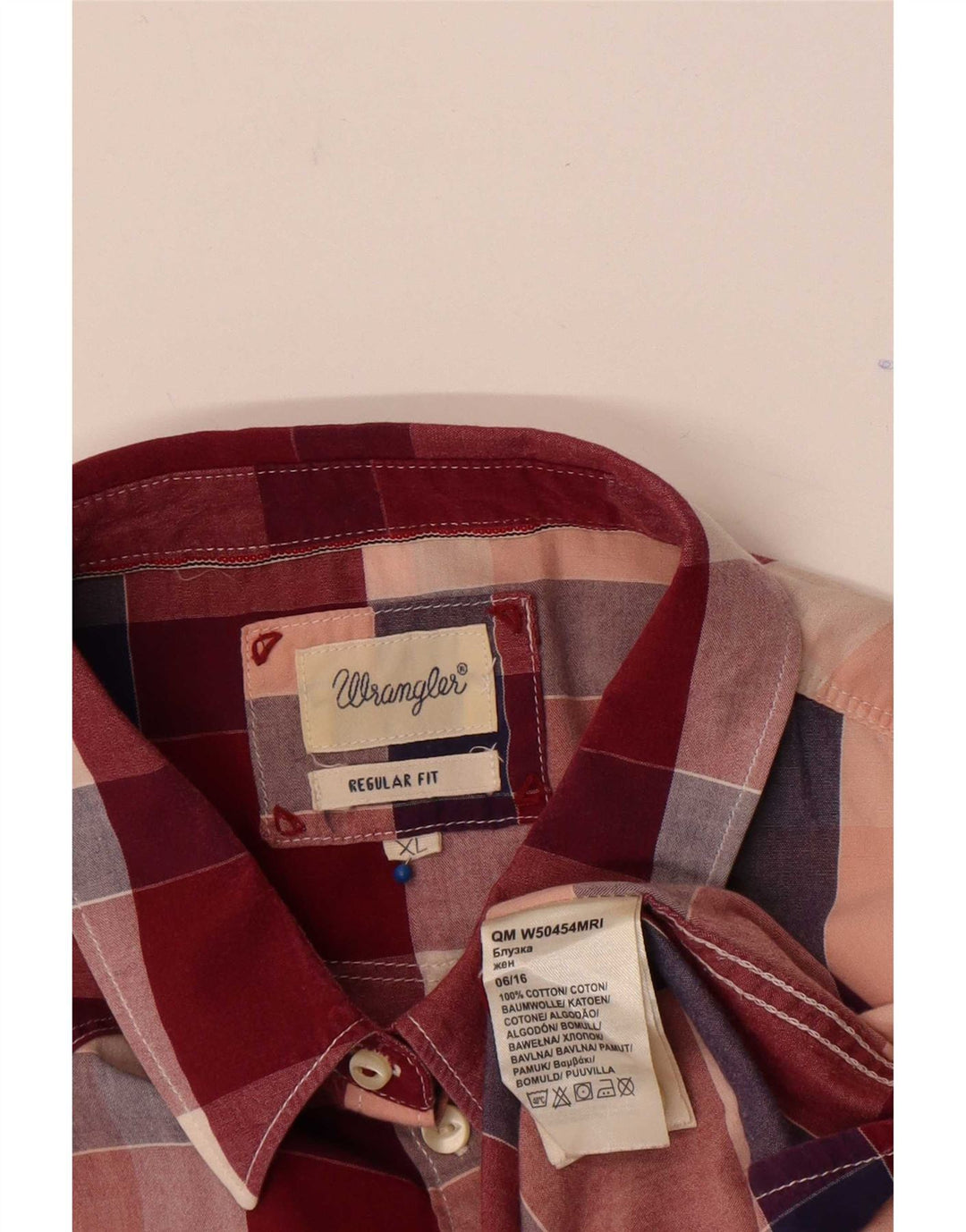 Wrangler Womens Regular Fit skjorte UK 18 XL Flerfarvet ternet bomuld