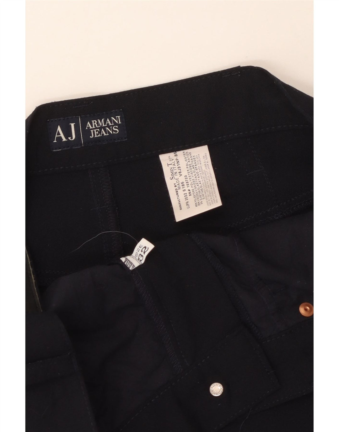 Armani Lige Casual bukser til mænd W32 L29 Marineblå polyester
