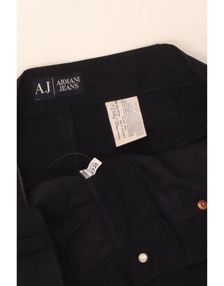 Armani Lige Casual bukser til mænd W32 L29 Marineblå polyester