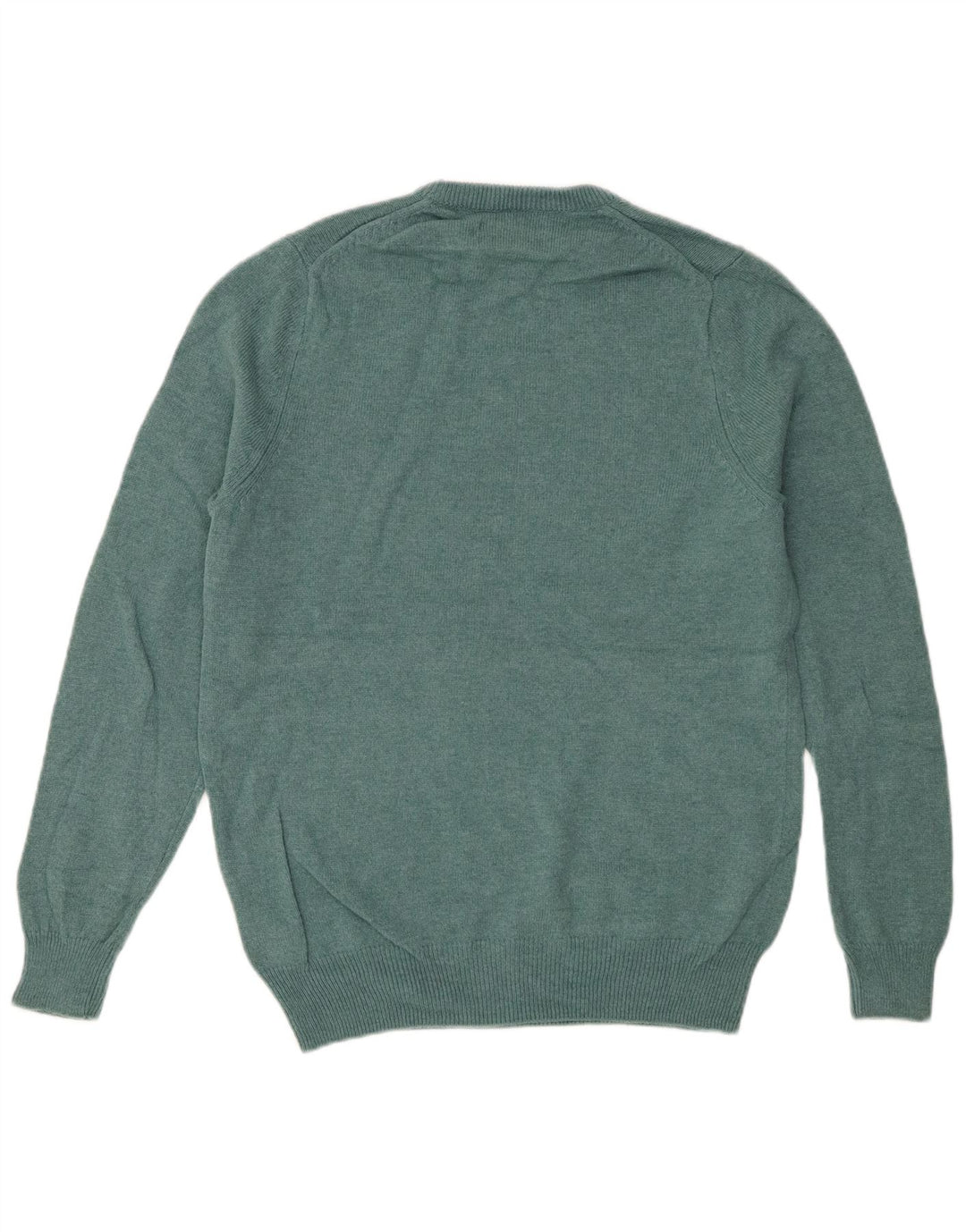 Marks & Spencer Herre sweater med rund hals, mellemgrøn lammeuld