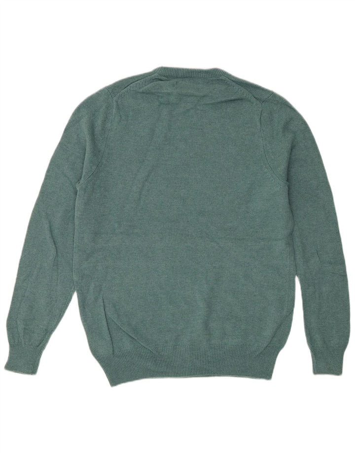 Marks & Spencer Herre sweater med rund hals, mellemgrøn lammeuld