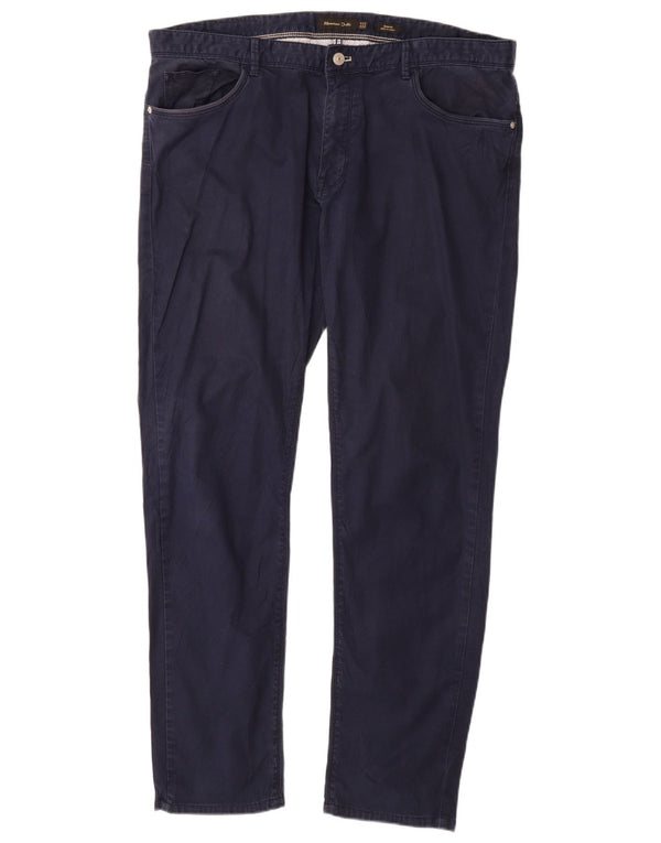 MASSIMO DUTTI Herre Slim Fit Casual Bukser EU 48 XL W38 L32 Marineblå