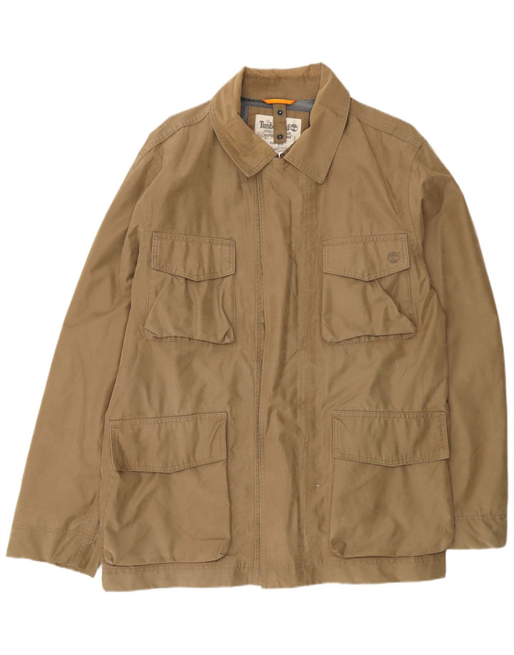 Timberland Herre Utility Jacket UK 40 Large Beige Cotton