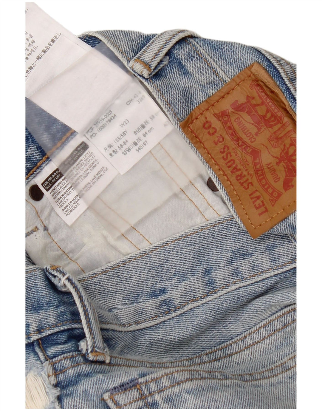 Levi's Boys 505 distressed denimshorts 5-6 år W23 Blue Cotton