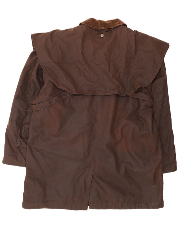 Derby Mens Waxed Cotton Jacket UK 40 Large Brown
