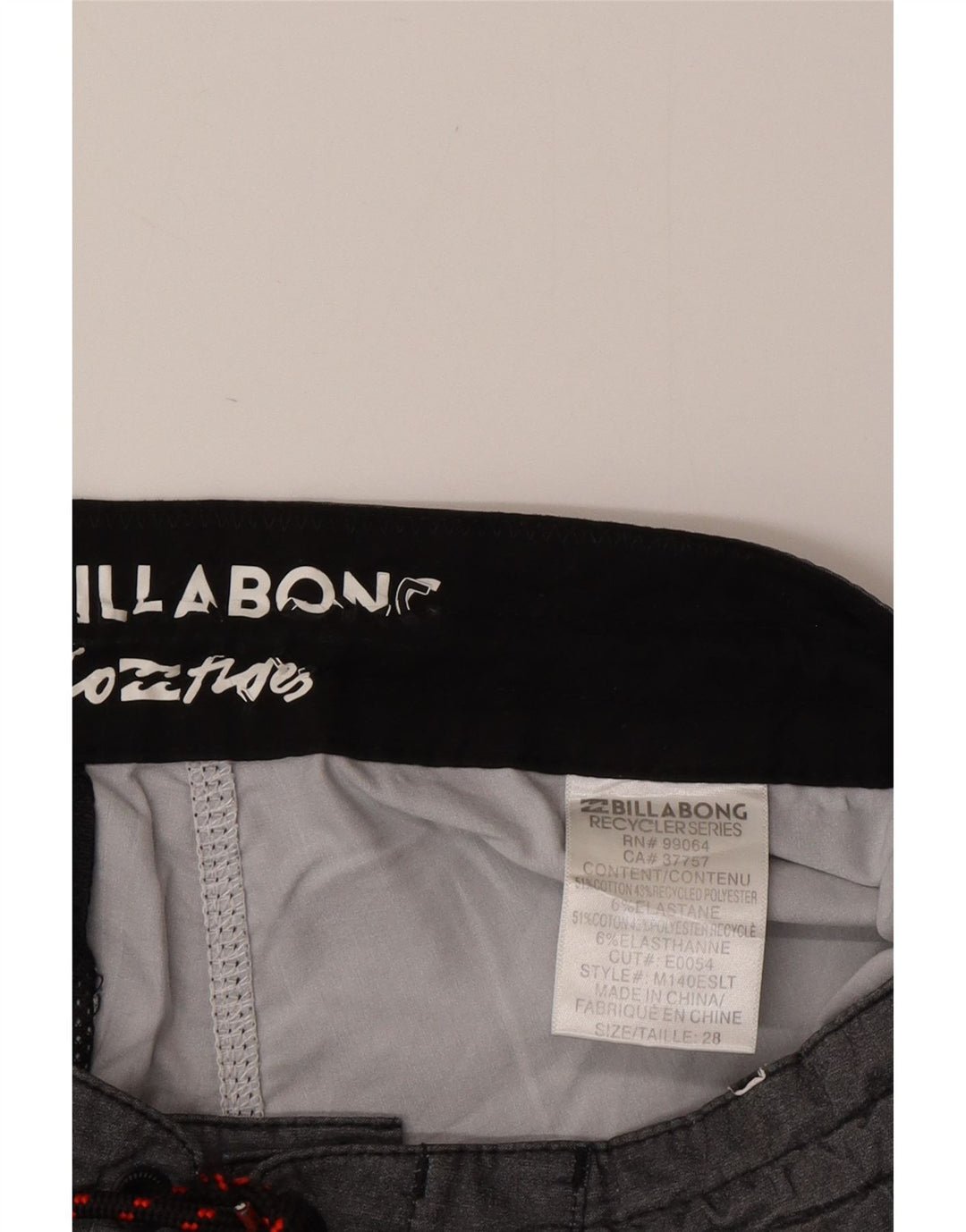 BILLABONG Badeshorts til mænd Små gråstribet bomuld