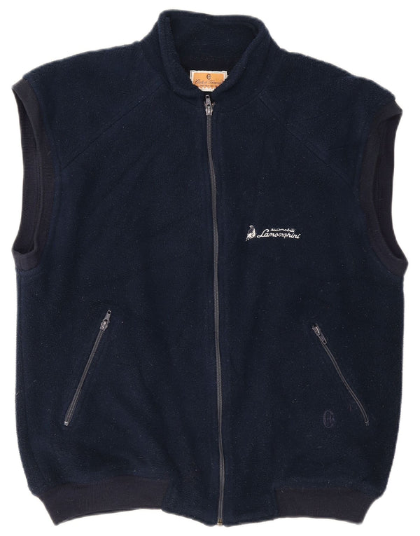 Conte of Florence Herre Fleece Gilet UK 40 Large Navy Blue