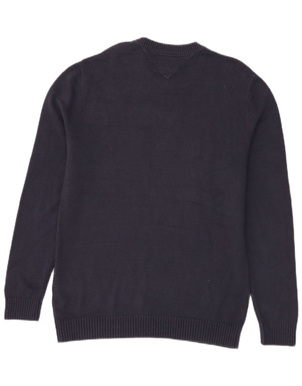 Tommy Hilfiger Herre Crew Neck sweater Medium Navy Blue Bomuld