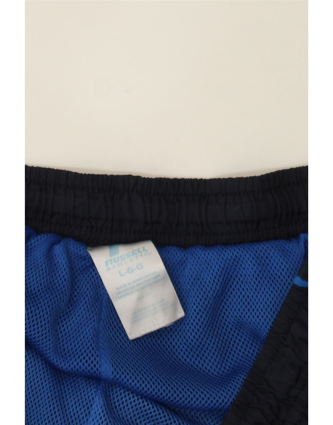 RUSSELL ATHLETIC Womens Tracksuit Trousers UK 14 Large  Navy Blue Vintage Russell Athletic and Second-Hand Russell Athletic from Messina Hembry 