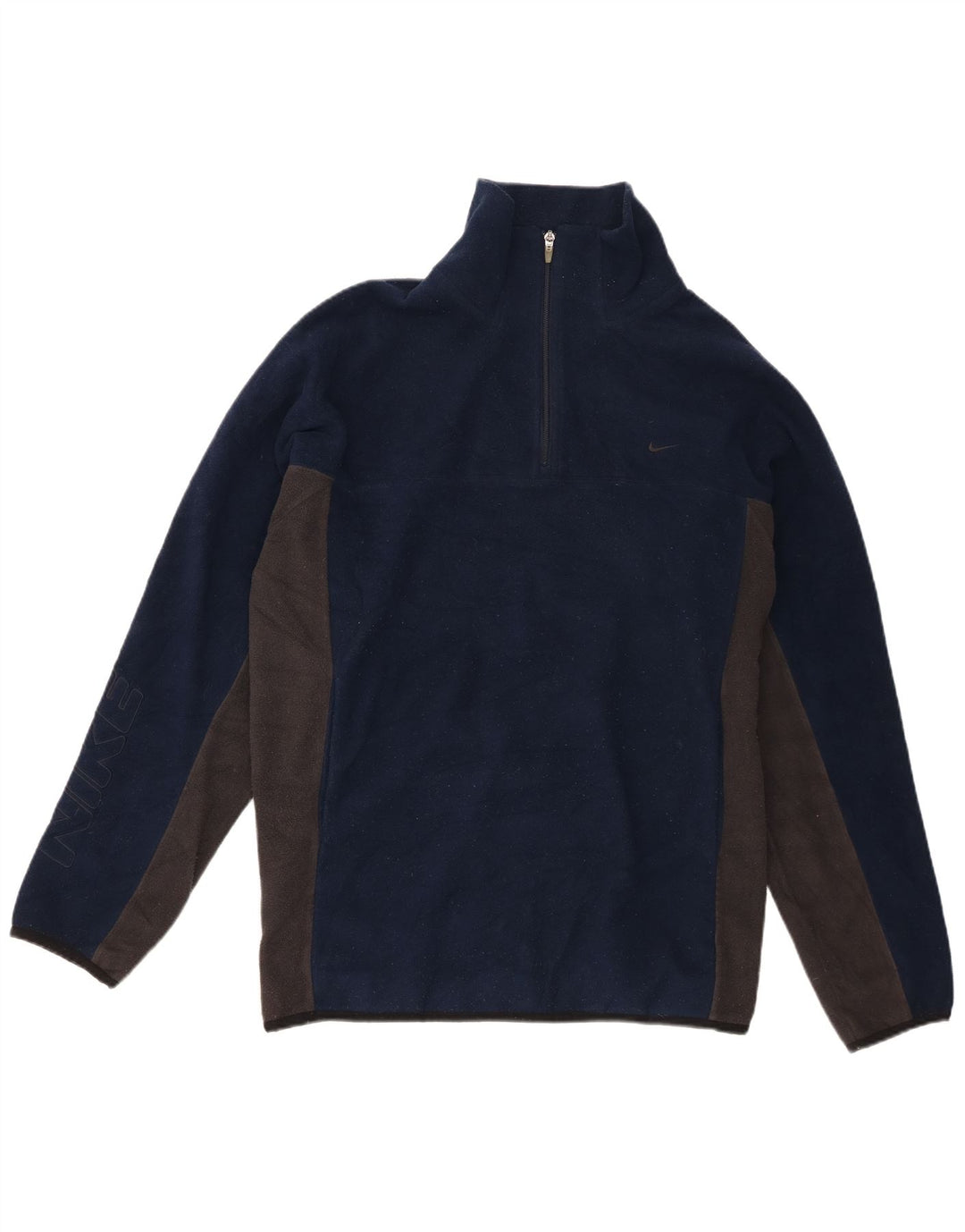 Nike Herre grafisk fleecetrøje med fuld lynlås XL Marineblå Colourblock Polyester