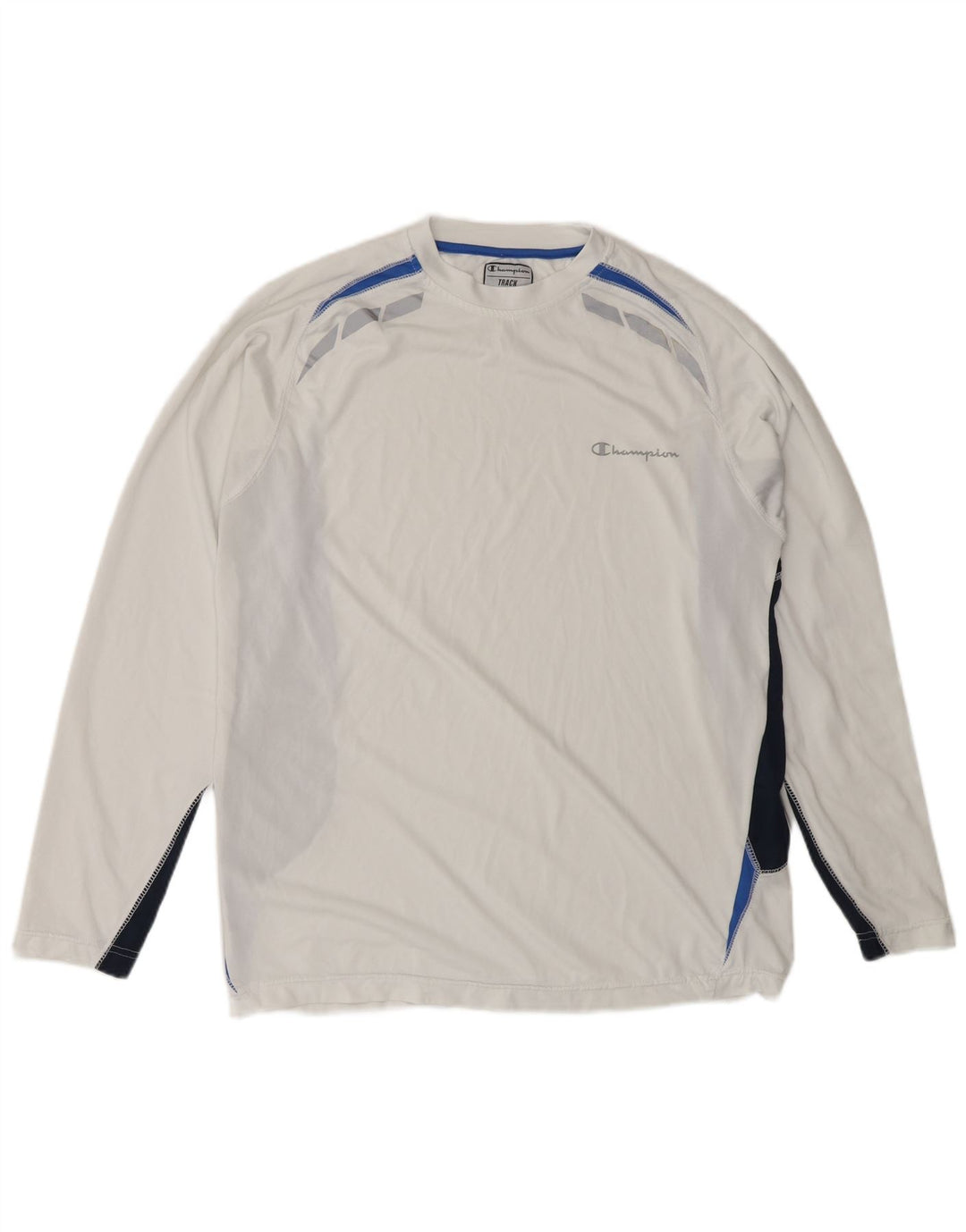 Champion Herre Loose Fit Top Langærmet Lille Hvid Colourblock Polyester