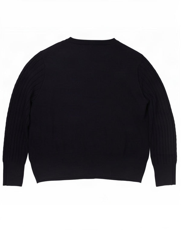 Marks & Spencer Dame Cardigan Sweater UK 24 4XL Navy Blue Viscose