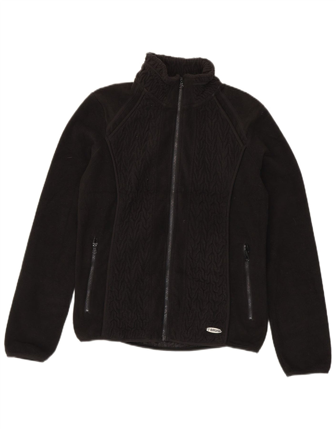 Brugi Dame Fleecejakke UK 14 Stor Sort Polyester