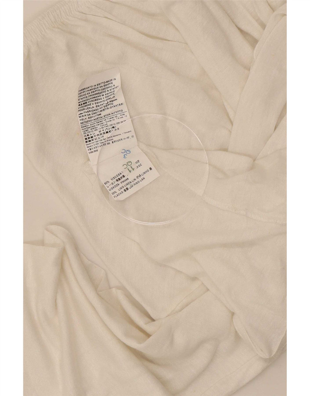 Benetton Womens Oversized Off Shoulder Top UK 16 Large White Viscose