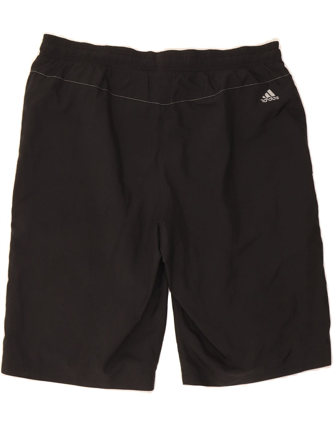 ADIDAS Mens Graphic Sport Shorts Large Black Polyester Vintage Adidas and Second-Hand Adidas from Messina Hembry 
