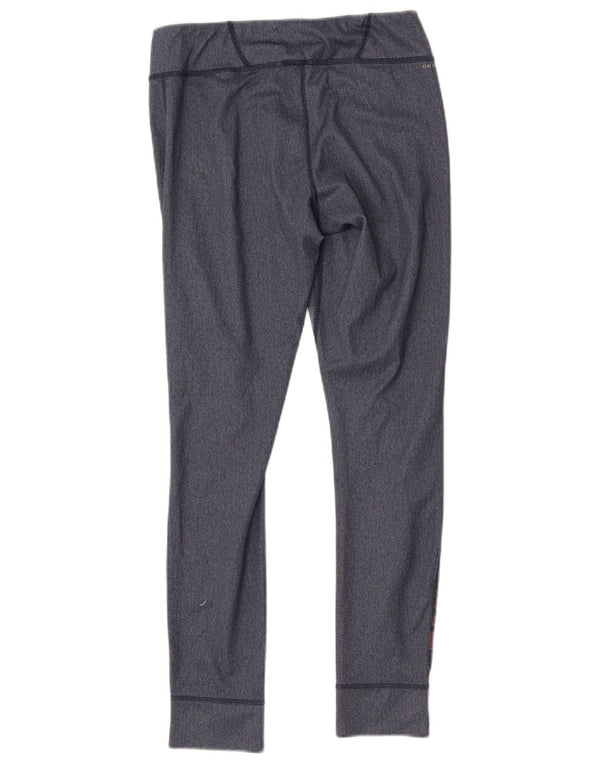 Reebok Grafiske Leggings til kvinder UK 8/10 Small Navy Blue
