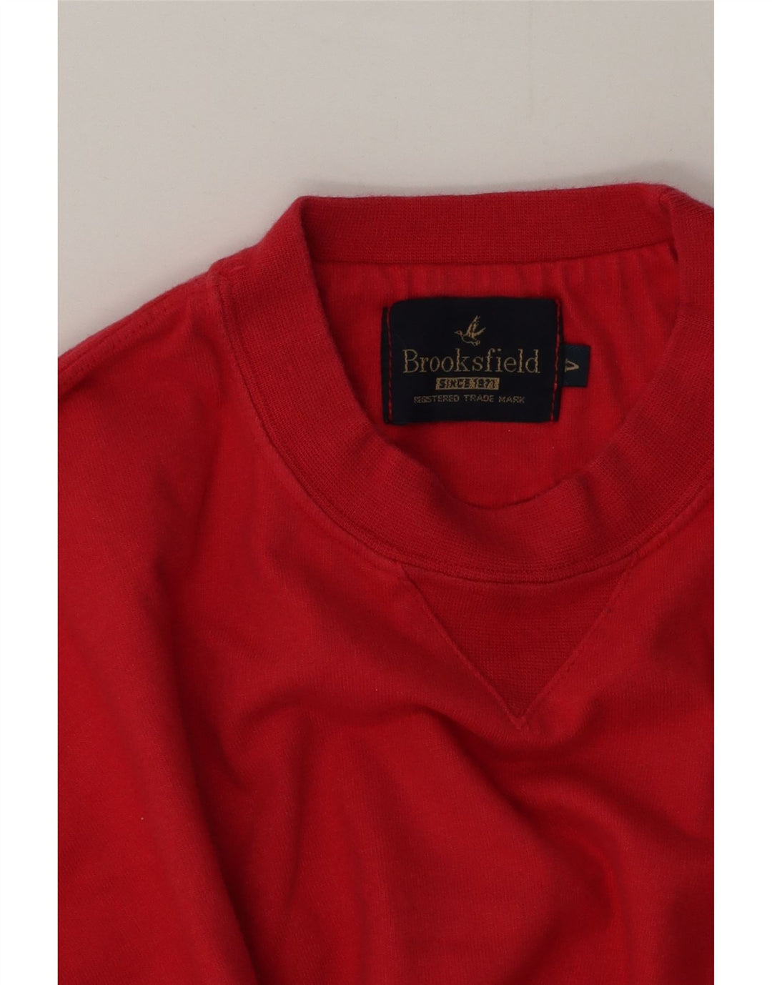 Brooksfield Herre Sweatshirt Jumper Large Rød
