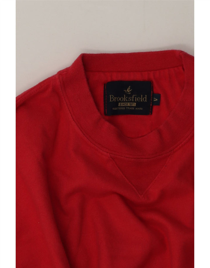 Brooksfield Herre Sweatshirt Jumper Large Rød