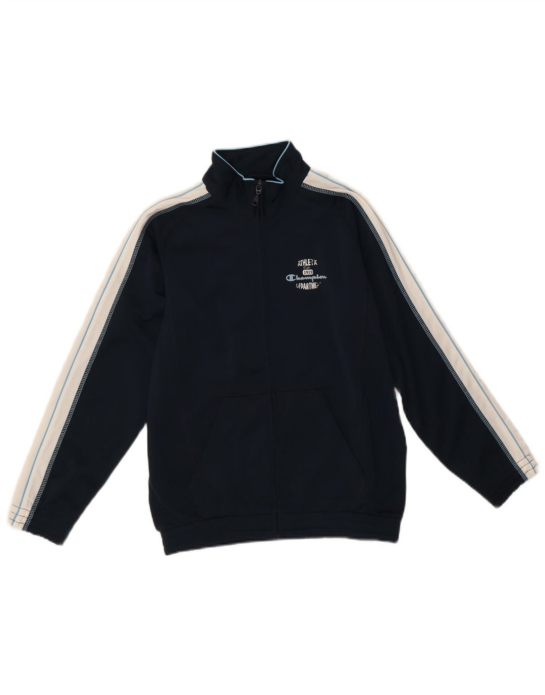 Champion drenge træningsdragt topjakke 9-10 år Medium Navy Blue Colourblock
