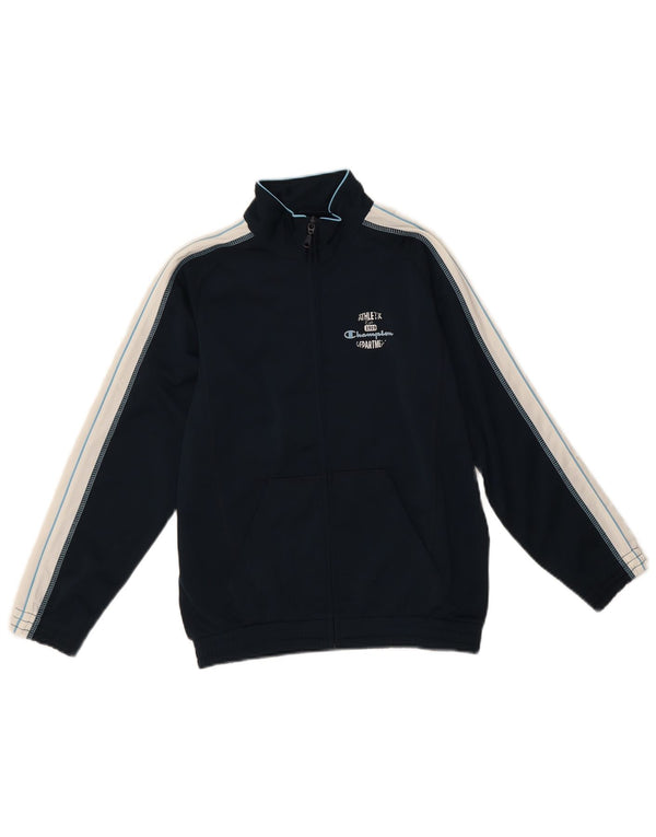Champion drenge træningsdragt topjakke 9-10 år Medium Navy Blue Colourblock