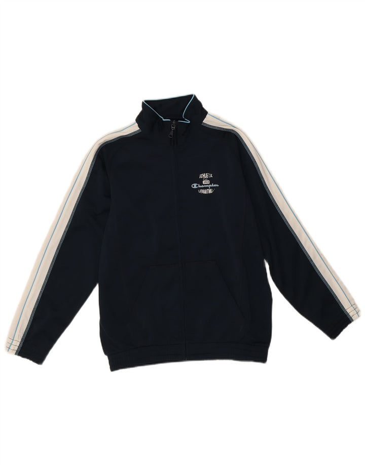 Champion drenge træningsdragt topjakke 9-10 år Medium Navy Blue Colourblock