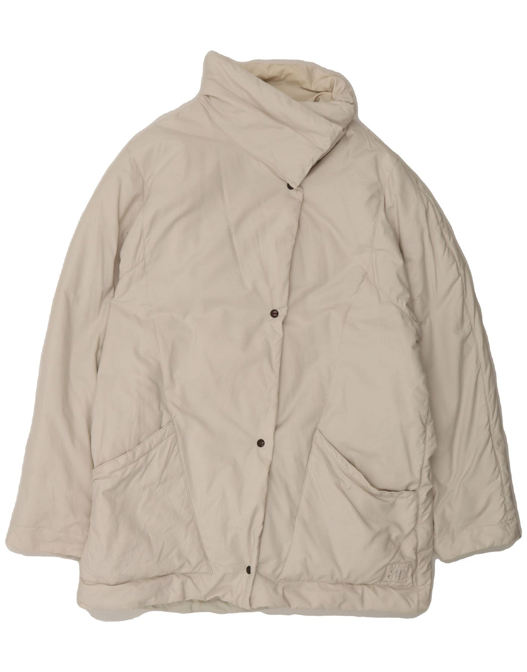 BELFE Womens Padded Coat IT 44 Medium White Cotton Vintage Belfe and Second-Hand Belfe from Messina Hembry 