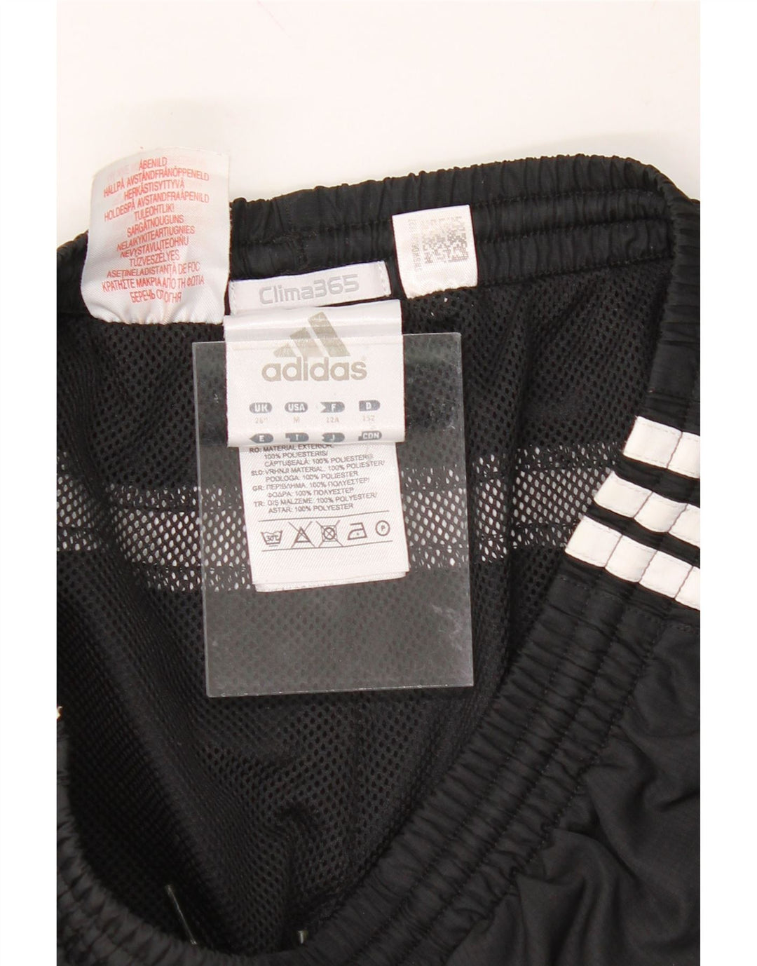 ADIDAS Boys Clima 365 Bermuda Sport Shorts 11-12 Years Black Polyester Vintage Adidas and Second-Hand Adidas from Messina Hembry 