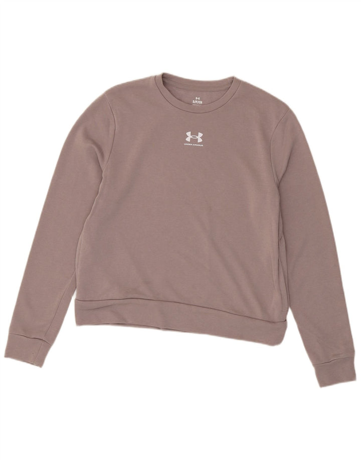 Under Armour Dame Grafisk Oversized Sweatshirt Jumper UK 10 Lille Lilla