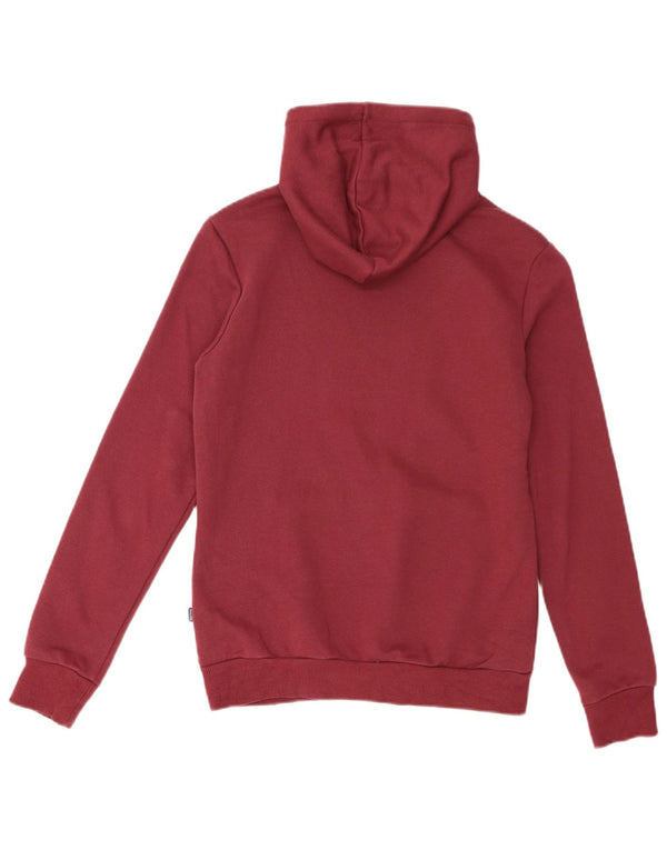 Puma Dame Hoodie Jumper UK 10 Small Bourgogne Bomuld