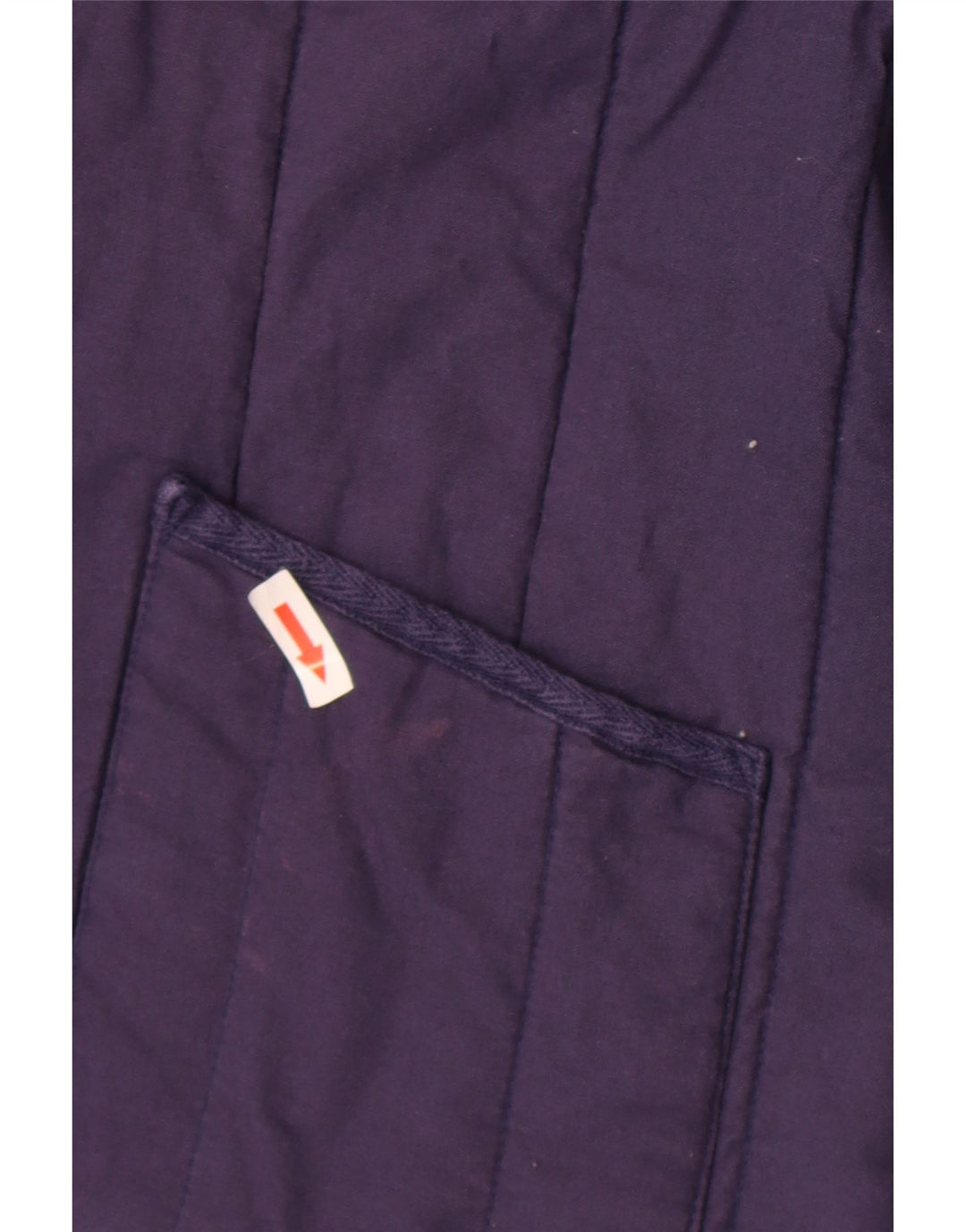 Fat Face Dame Quiltet Jakke UK 18 XL Navy Blue Bomuld