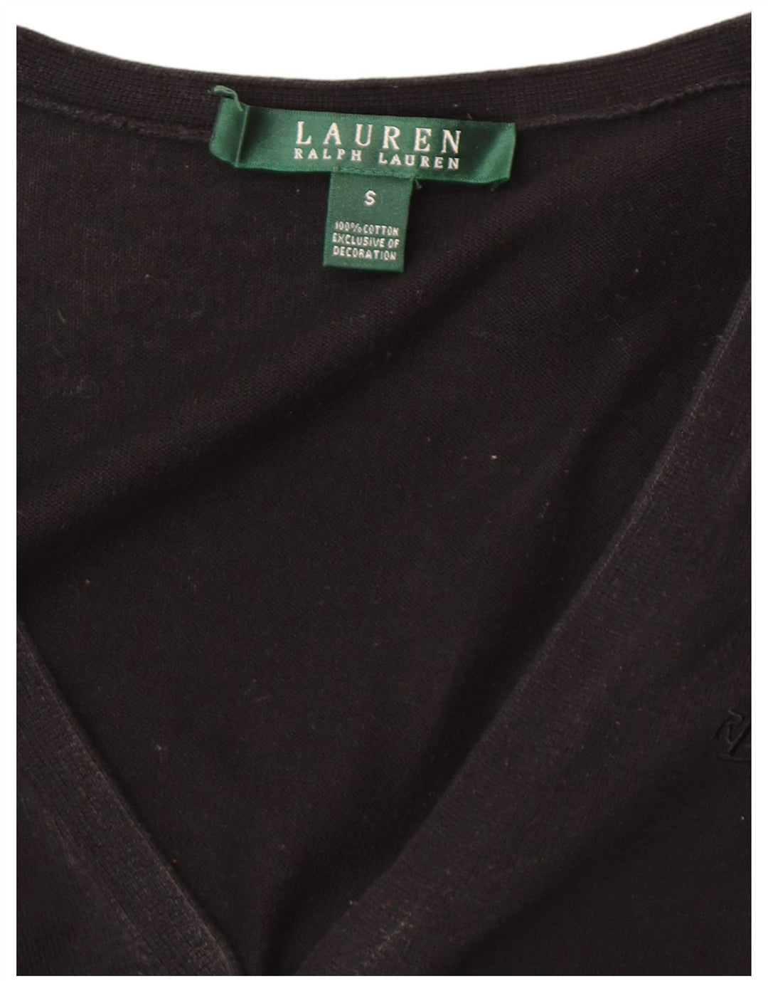 Ralph Lauren Dame Cardigan Sweater UK 10 Small Black