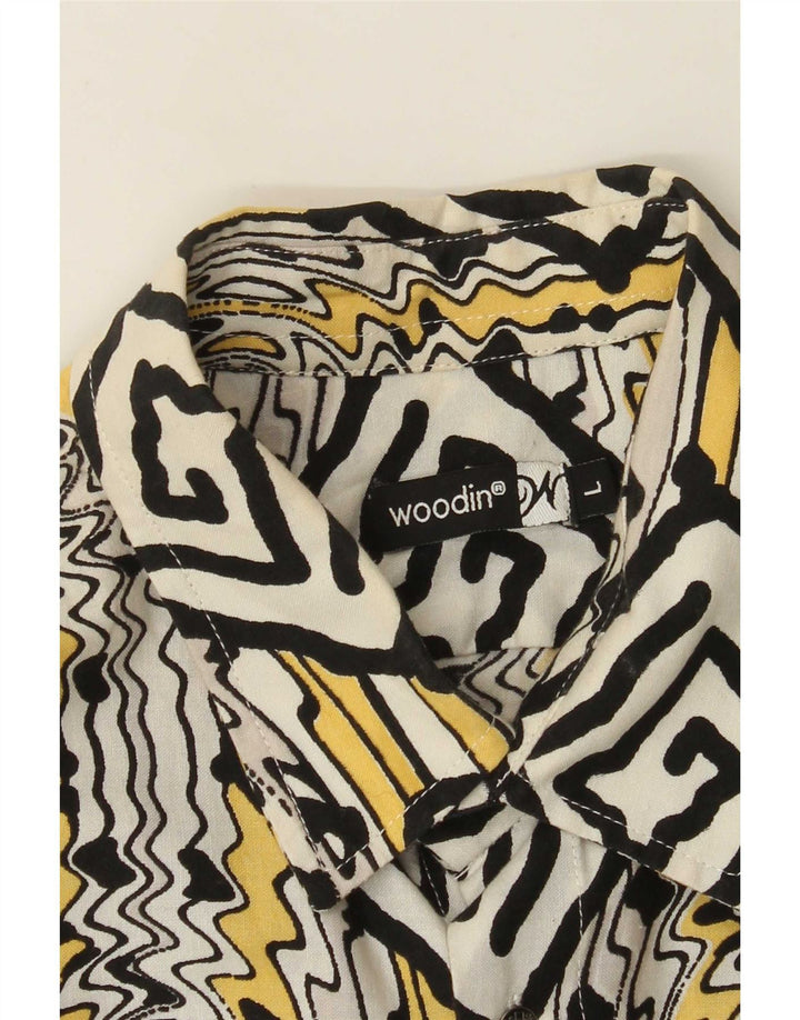 Woodin herreskjorte stor flerfarvet geometrisk