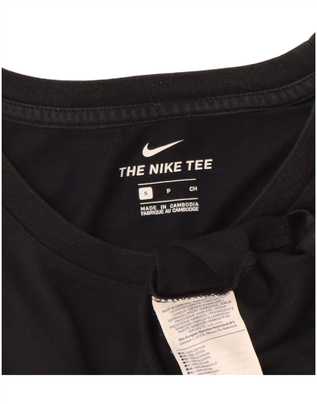 Nike grafisk t-shirt top til mænd, lille sort bomuld
