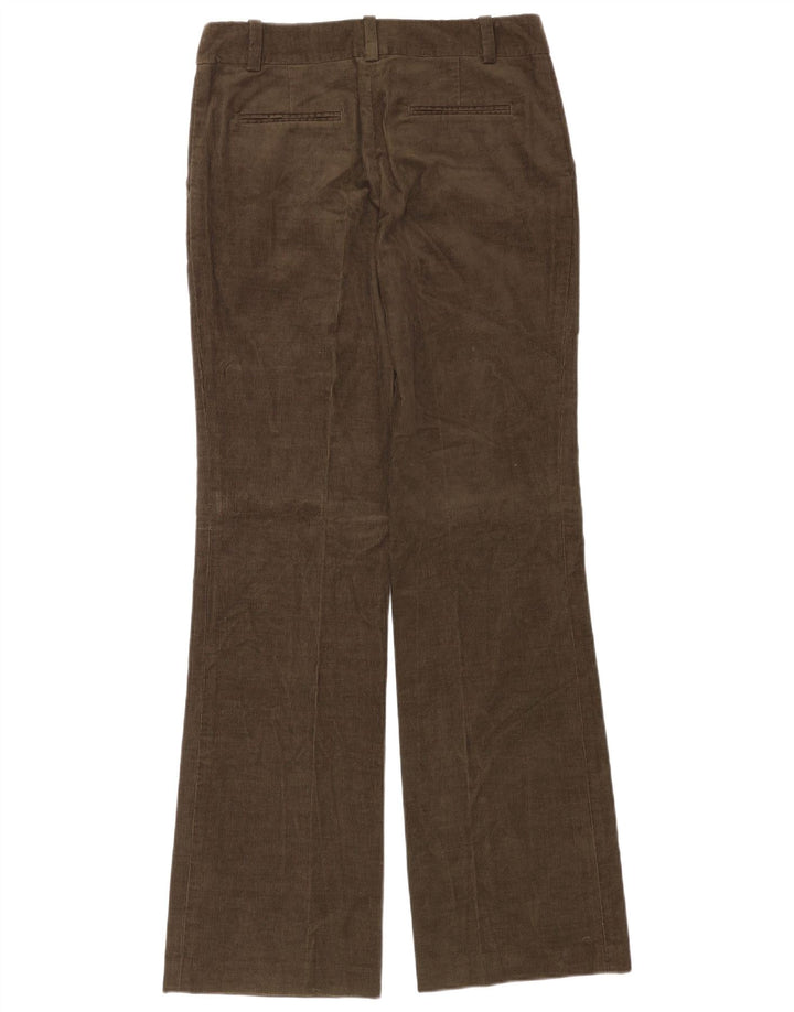 JIGSAW Womens Bootcut Corduroy Trousers UK 10 Small W29 L34 Khaki Cotton