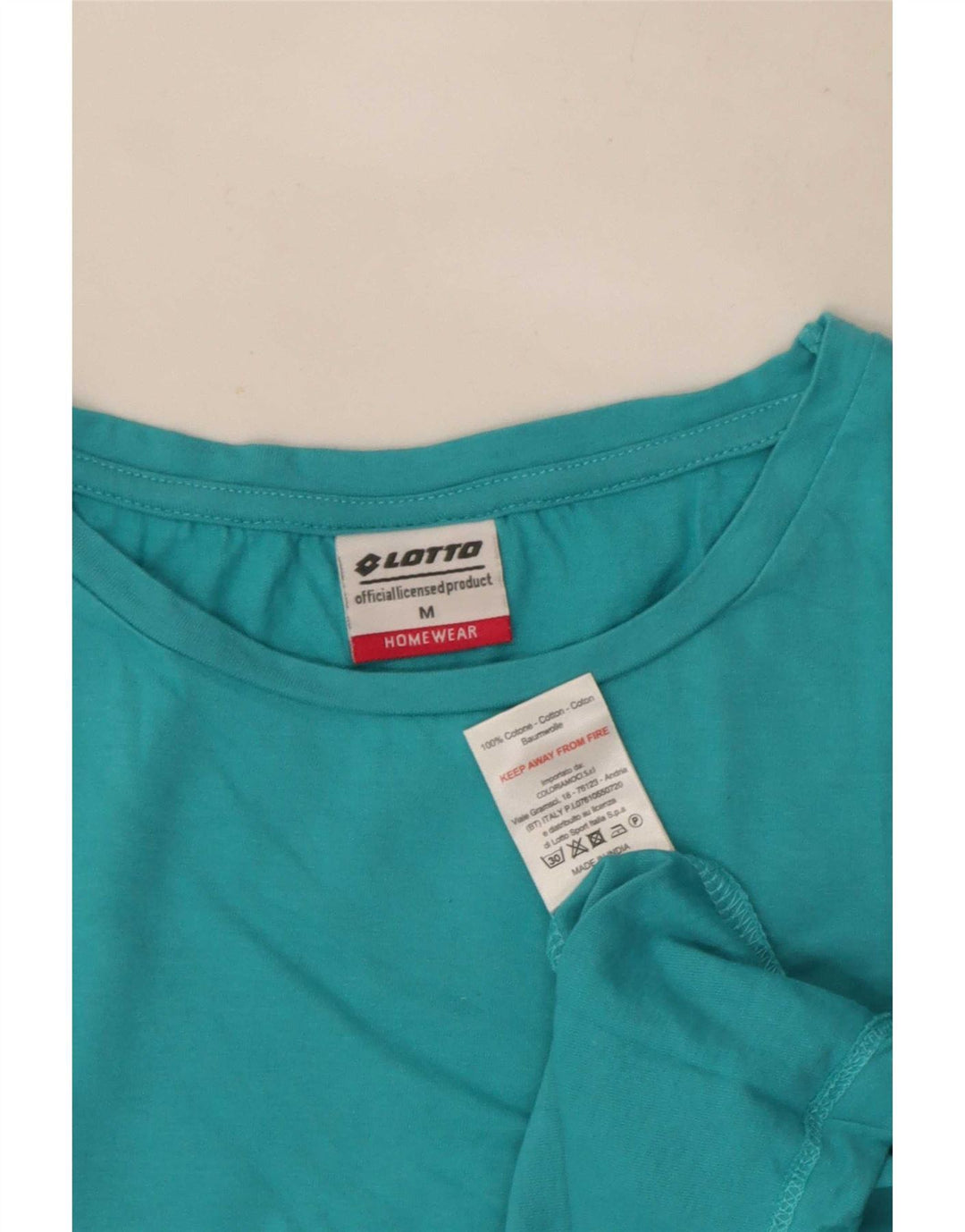 Lotto Dame T-Shirt Top UK 14 Medium Blue Cotton