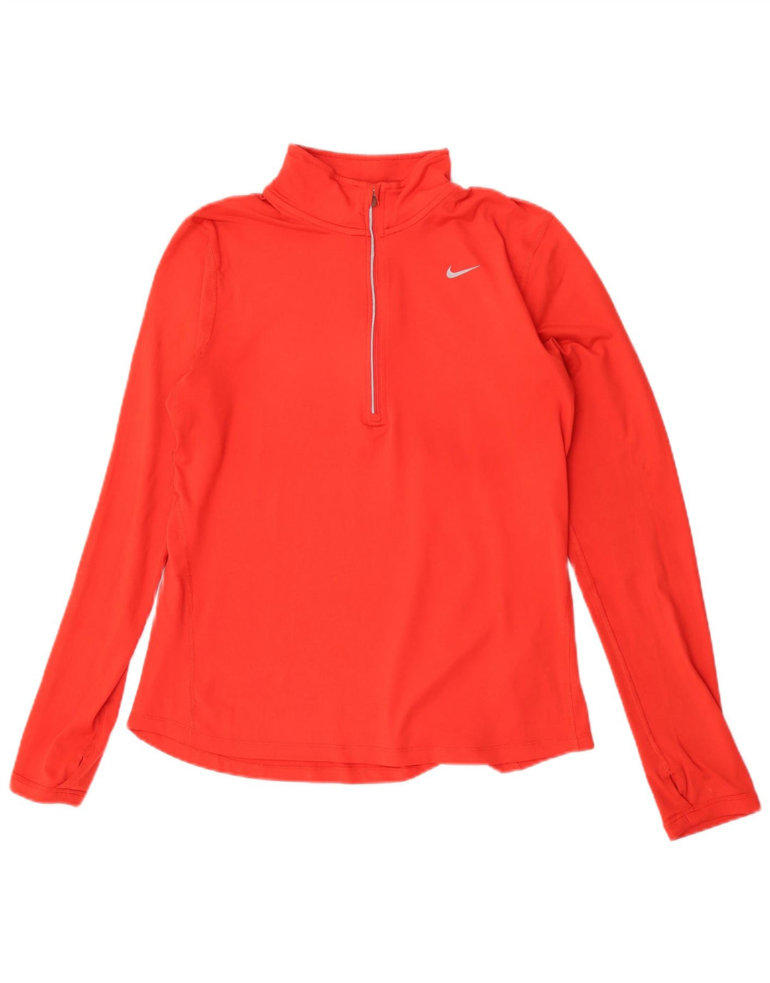 Nike sweater med lynlås til kvinder, træningsdragt Top UK 14 Medium Rød Polyester