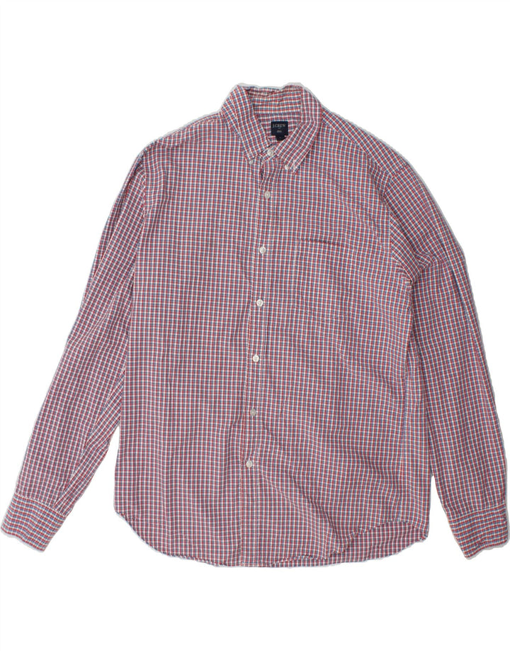 J. CREW Mens Shirt Large Red Check Cotton Vintage J. Crew and Second-Hand J. Crew from Messina Hembry 