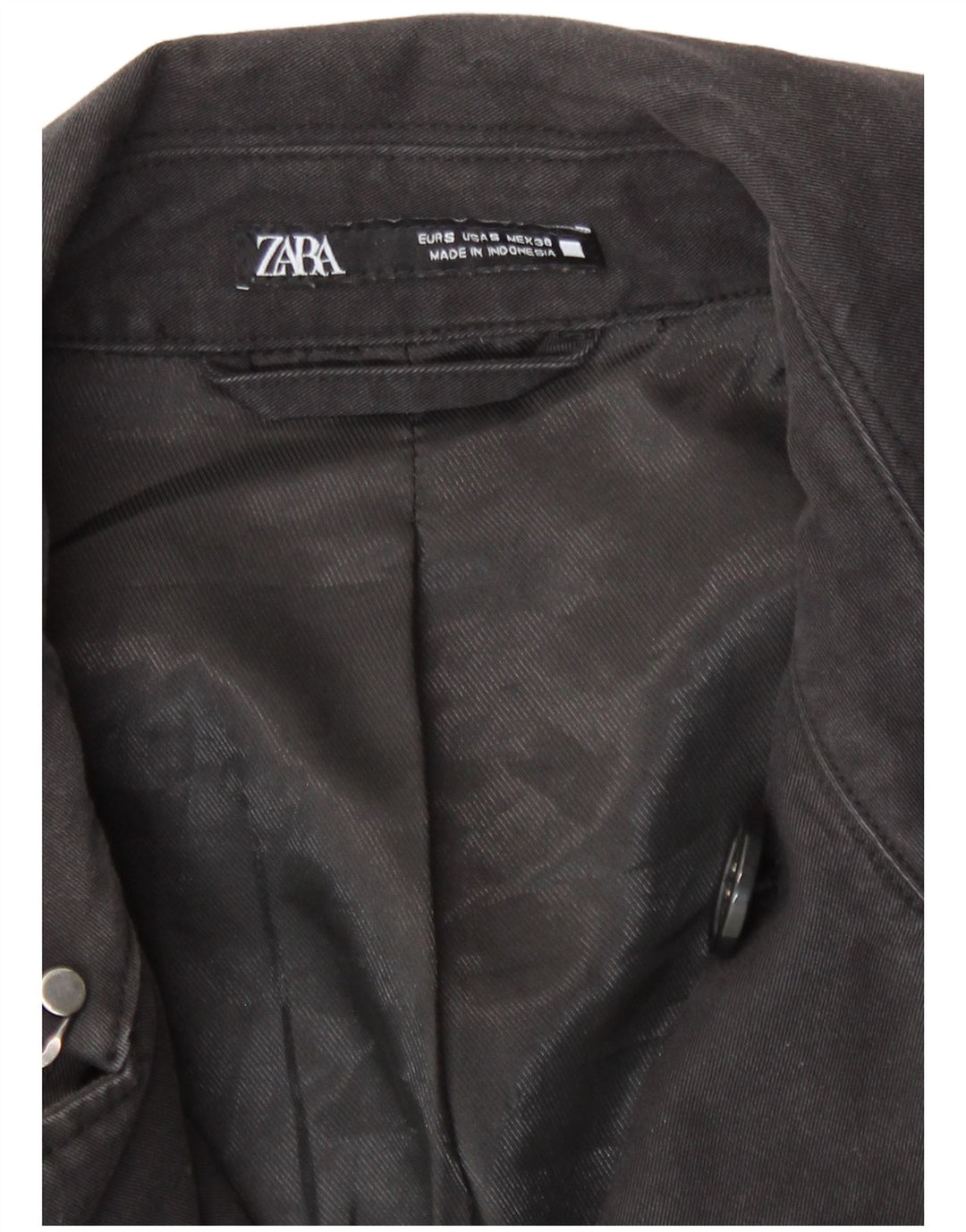 Zara Trench Coat til mænd UK 36 Small Black