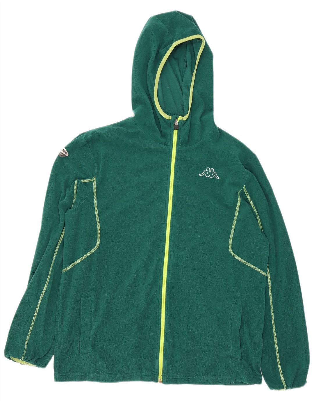 KAPPA Fleecejakke med hætte til mænd UK 40 Large Green