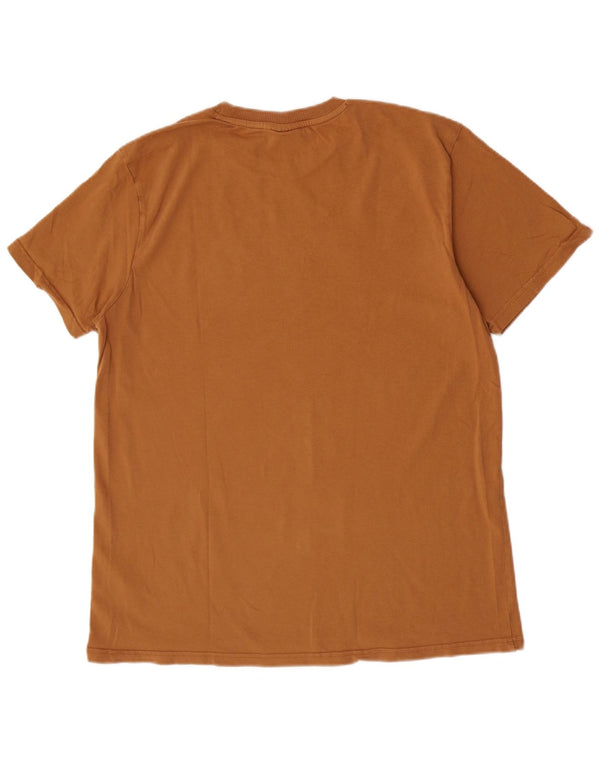Fila Herre Grafisk T-Shirt Top XL Beige Bomuld