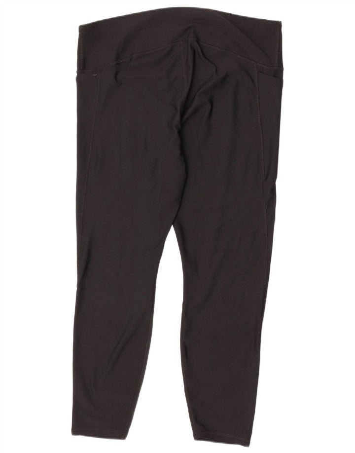 Under Armour Dame Capri Leggings UK 20 2XL Sort Polyester