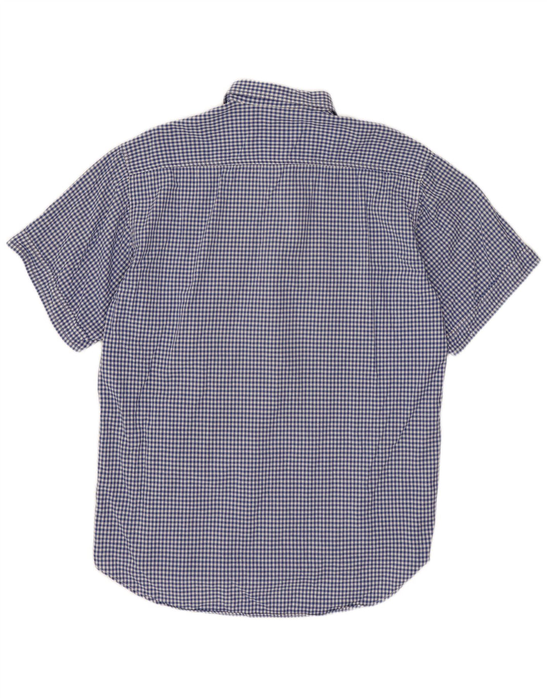 BENETTON Kortærmet Herreskjorte XL Blå Gingham