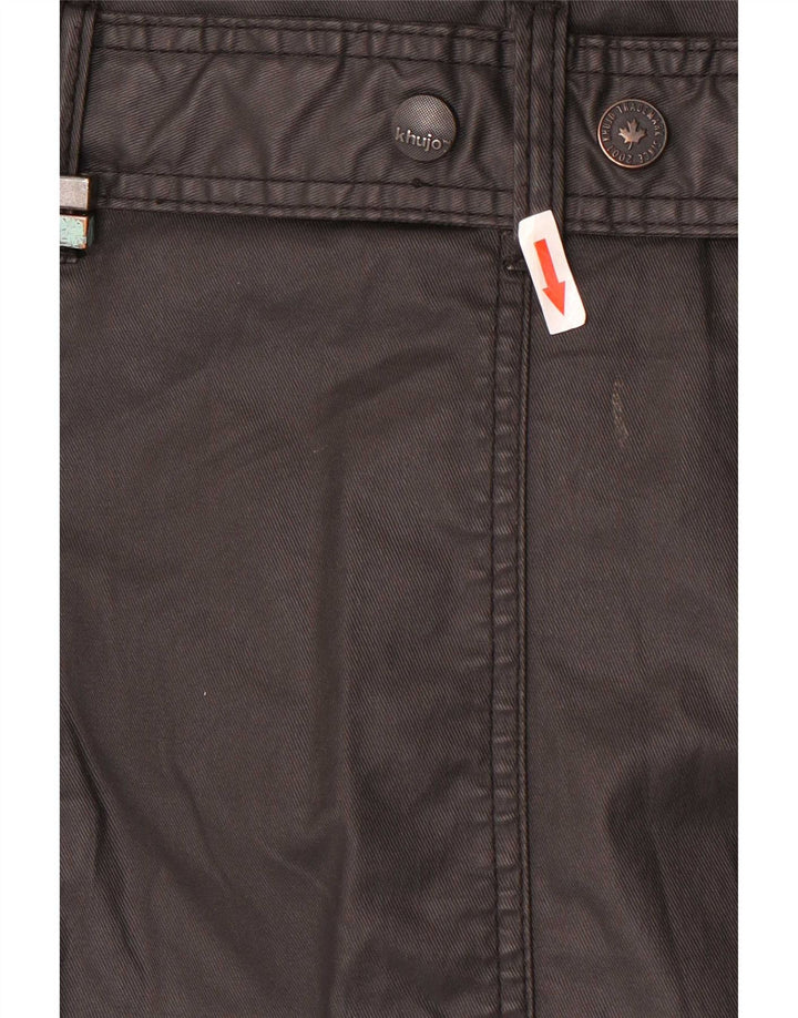 KHUJO Trench Coat til kvinder UK 18 XL Sort Polyester