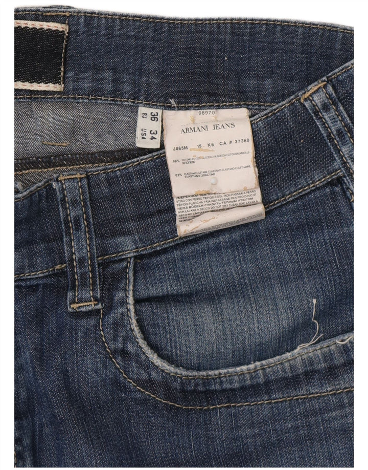 Armani Straight Jeans til mænd W34 L30 Marineblå Bomuld